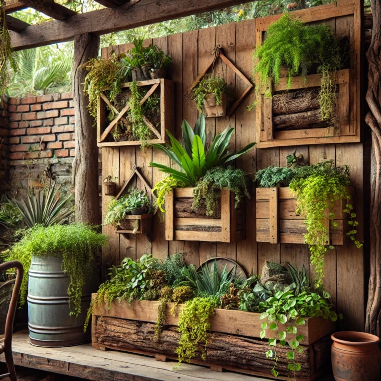 Transformando Paredes em Oásis: O Guia Definitivo para Criar um Jardim Vertical Rústico com Materiais Naturais