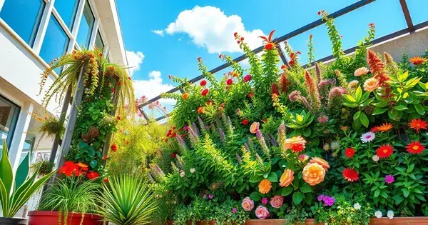 Plantas Resilientes ao Calor para Jardins Verticais no Verão