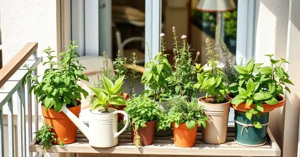 Plantas Aromáticas de Baixa Manutenção para Varandas Pequenas